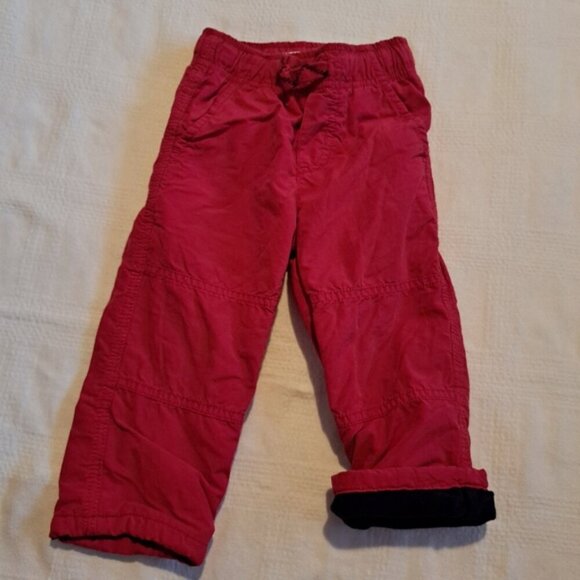 Gymboree boys size 18-24 months red fleece lined pants 2017 - Picture 3 of 5